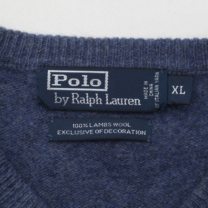 Vintage Polo Ralph Lauren 100% Lambs Wool V-Neck Sweater XL - Fashion Rerun Vintage Migration_Sweaters