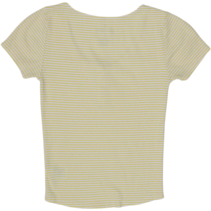 Y2K Ladies American Eagle Soft & Sexy Striped Tee Size S | Migration_Y2K Tops - Side View | Fashion Rerun