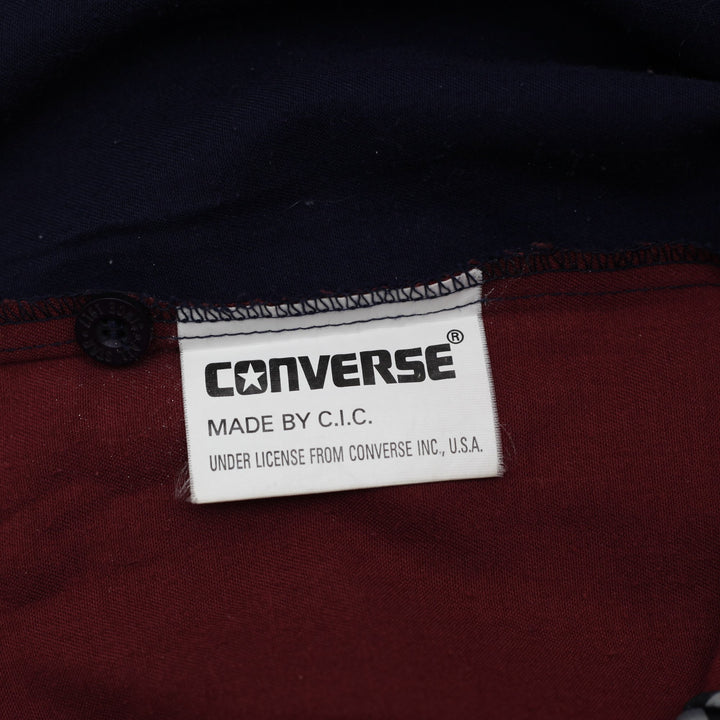 Mens Converse Chuck Taylor Two Tone Maroon Navy Short Sleeve Shirt Size M