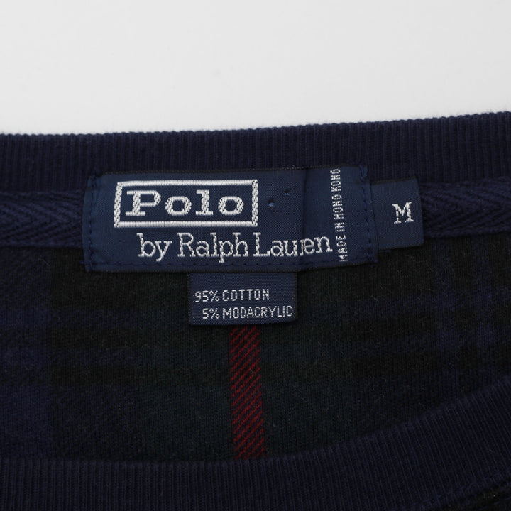 Vintage Ralph Lauren Plaid Modacrylic Cotton Crewneck Sweater Size M | Migration_Knitwear & Sweaters - Back V | Fashion Rerun