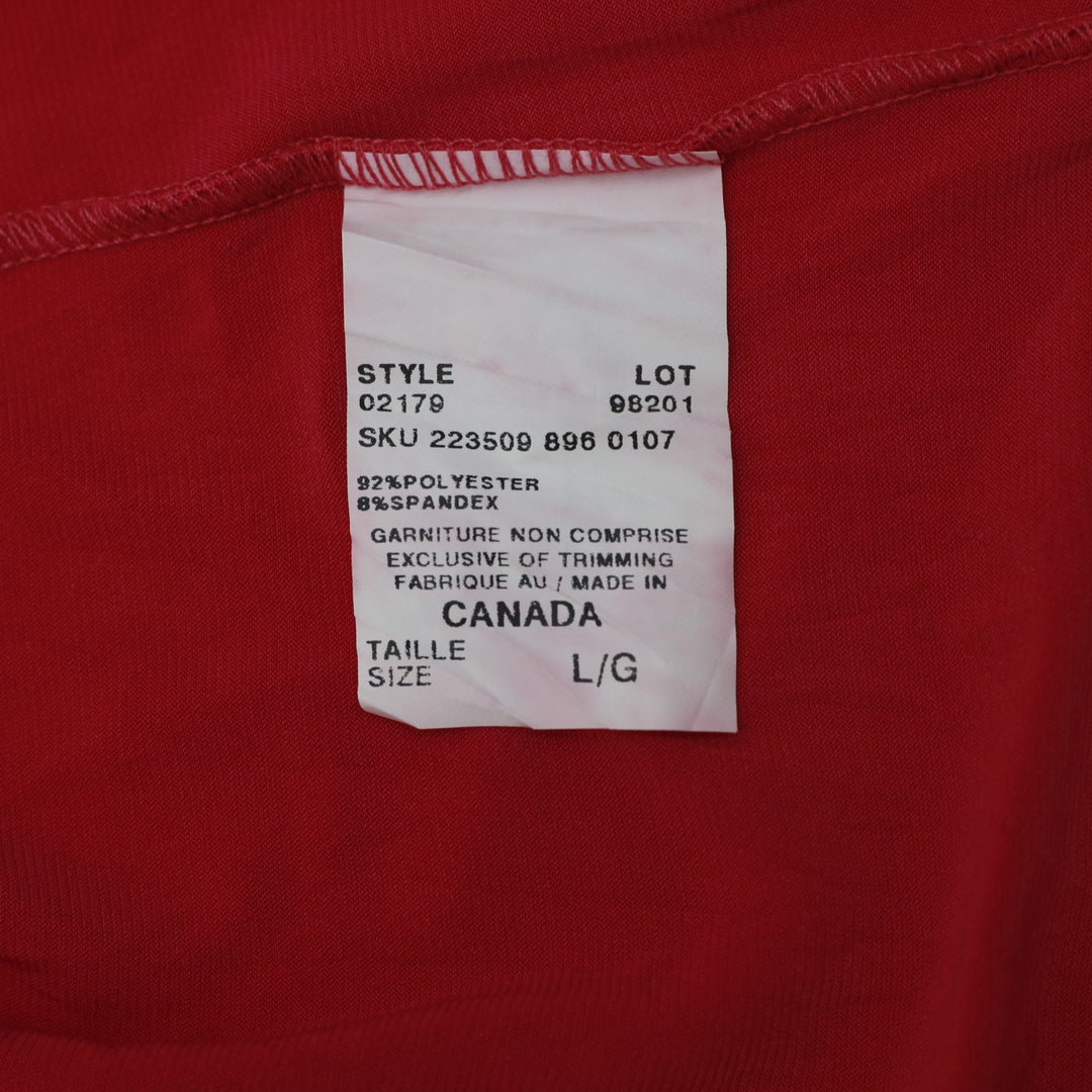 Y2K Ladies Le Chateau Tank Top Red Spaghetti Strap Polyester Size L
