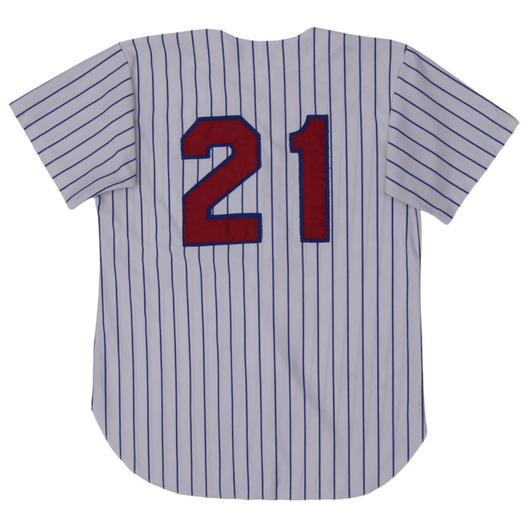 Vintage Stars 21 Striped Baseball Jersey