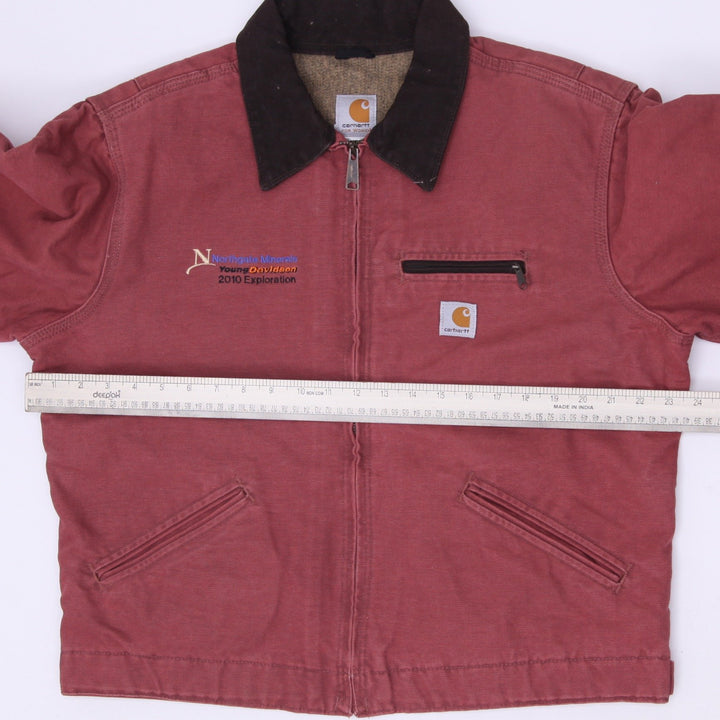 Vintage Carhartt WJ097 VRS Detroit Jacket Ladies Large Rose Salmon