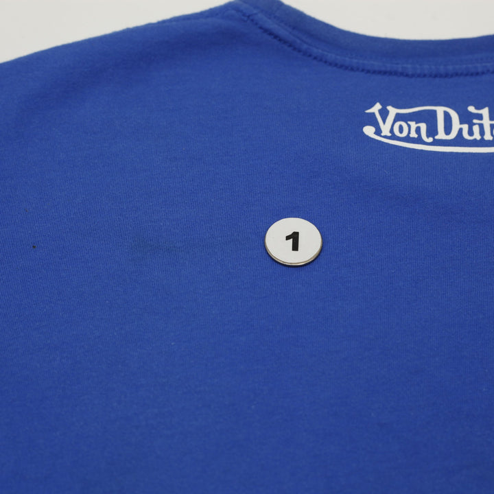 Mens Von Dutch California Blue Classic Spellout Logo Size XL