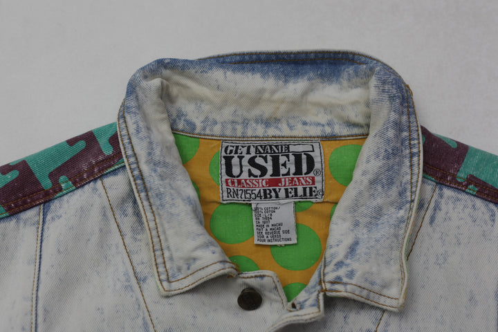 Vintage GET USED Classic Jeans RN 71554 by Elie Patchwork Denim Jacket