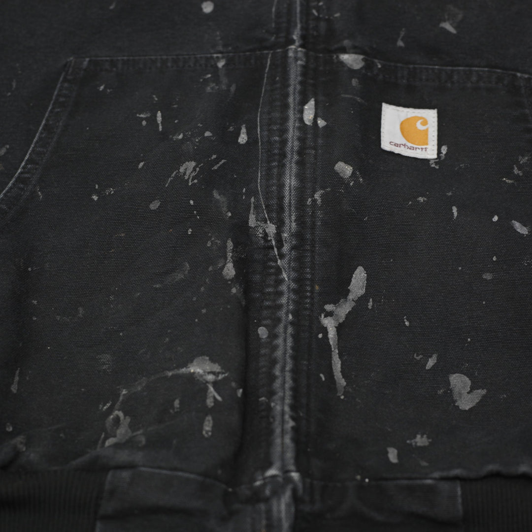 Mens Carhartt  J131-BLK Loose Fit Zip Up Hooded Jacket Size L