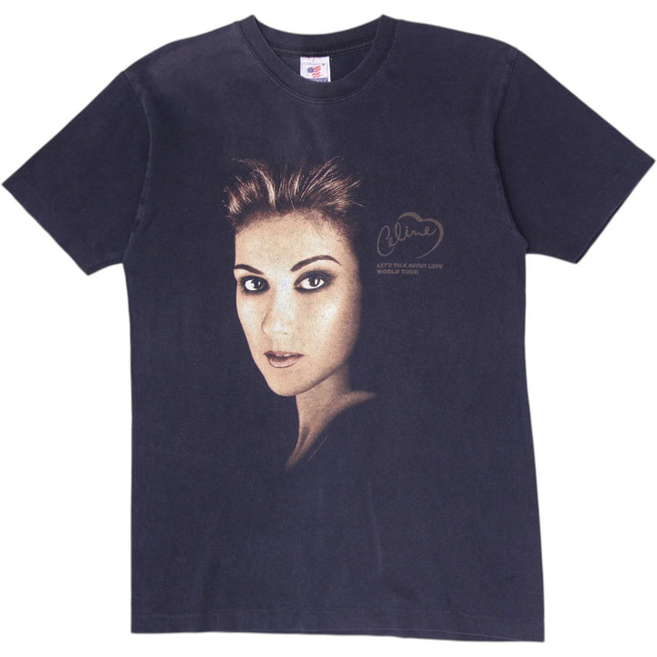 Vintage 90s Celine Dion Let's Talk About Love World Tour T-Shirt T-America Tag Single Stitch M