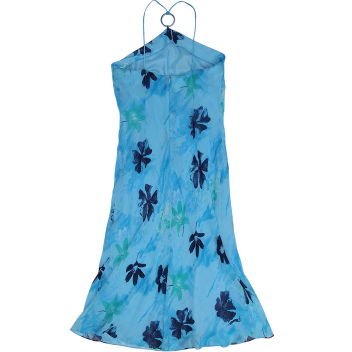 Y2K Ladies Evan-Picone Floral Viscose Halter Dress Size 14