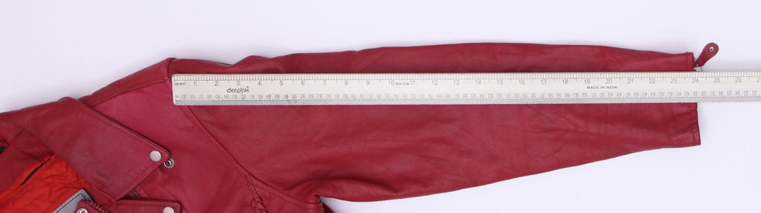 Vintage UNIK Red Leather Biker Jacket Size L | Migration_Jackets MJ DROP - View 14 | Fashion Rerun