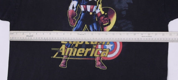Vintage Captain America By Mad Engine/ Marvel Size XL Black T-Shirt | Migration_T-Shirts - Alternate View | Fashion Rerun