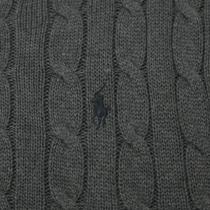 Mens Polo Ralph Lauren Green Cable Wool Knitwear Sweater Size L | Migration_Knitwear & Sweaters RL Collection | Fashion Rerun