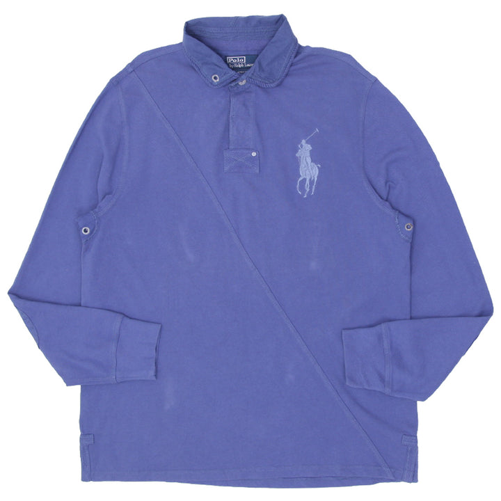 Mens Polo By Ralph Lauren Rugby Custom Fit Long Sleeve Polo T-Shirt