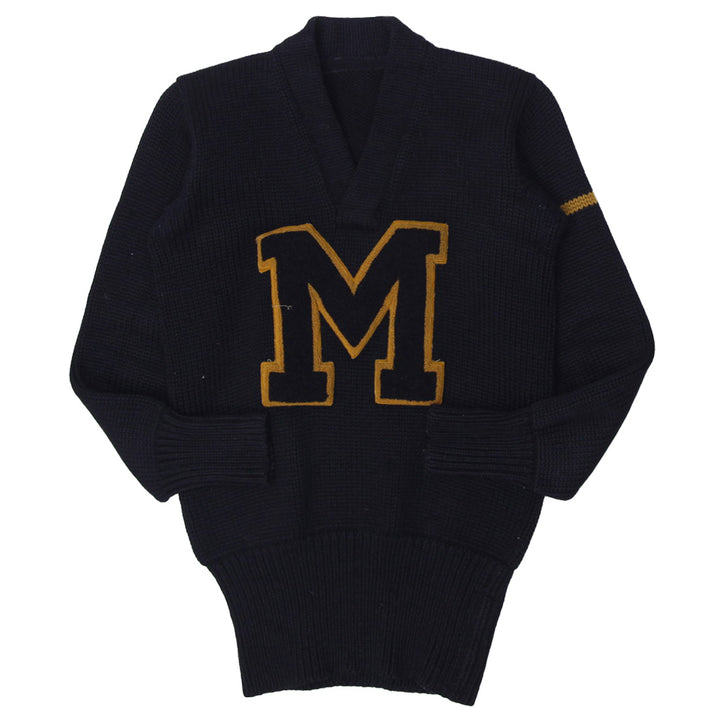 Vintage Ladies University of Michigan Wool Varsity Sweater