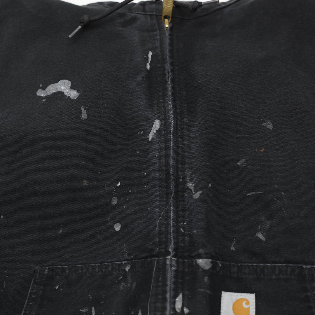 Mens Carhartt  J131-BLK Loose Fit Zip Up Hooded Jacket Size L