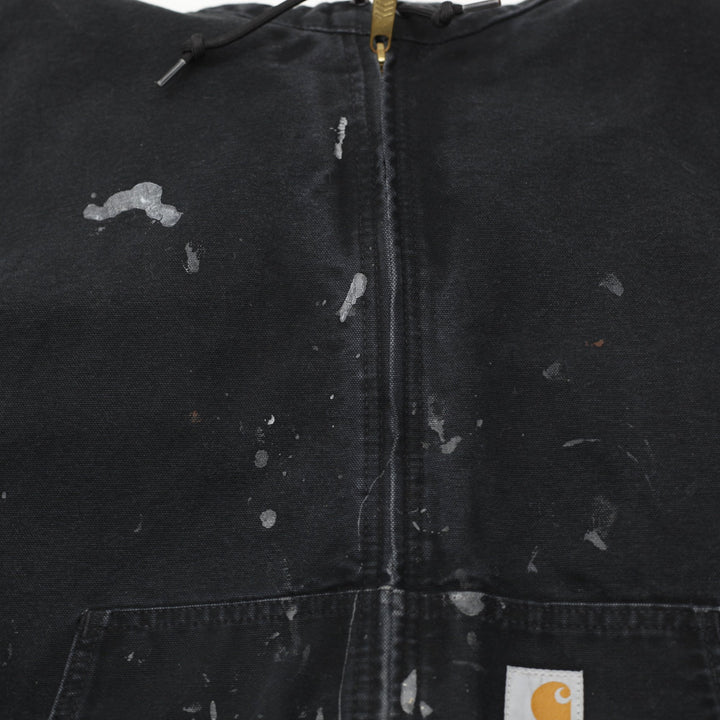 Mens Carhartt  J131-BLK Loose Fit Zip Up Hooded Jacket Size L
