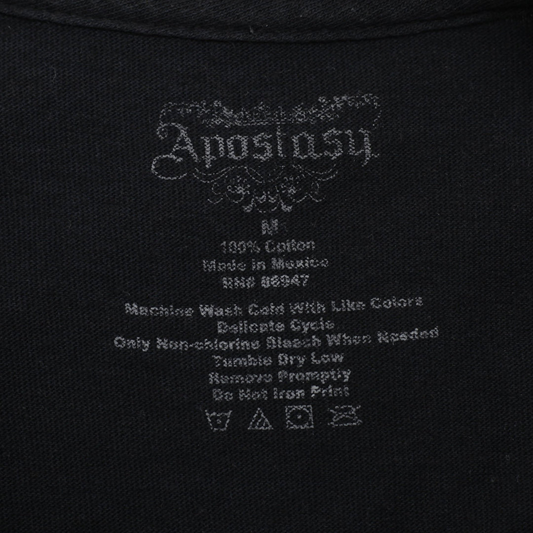 Y2K Mens Archaic "Black Kills" Winged Skull Graphic T-Shirt Size L