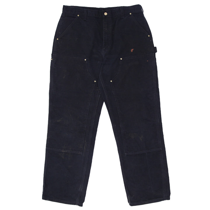 Mens Carhartt B01-BLK Loose Original Fit Double Knee Carpenter Pants Made In USA - Fashion Rerun Vintage Migration_Pants