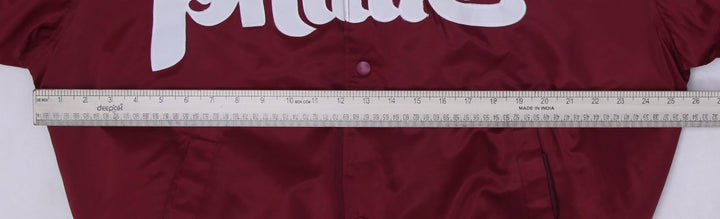 Vintage Majestic Cooperstown Philadelphia Phillies Satin Snap Jacket Size L