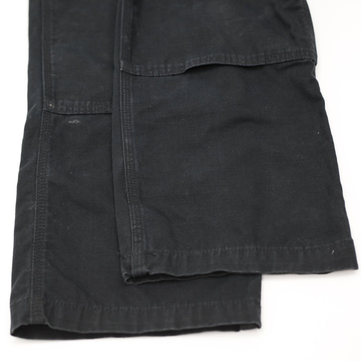 Mens Carhartt Black Canvas Loose Fit Utility Cargo Workwear Pants Size 36x32