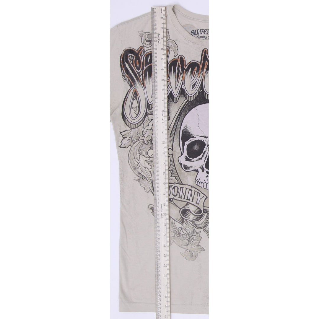 Y2K Mens Silver Star Jon Jones Walkout Jonny Bones UFC MMA Skull Graphic T-Shirt