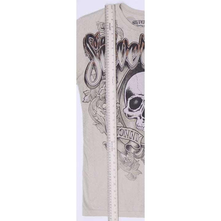 Y2K Mens Silver Star Jon Jones Walkout Jonny Bones UFC MMA Skull Graphic T-Shirt