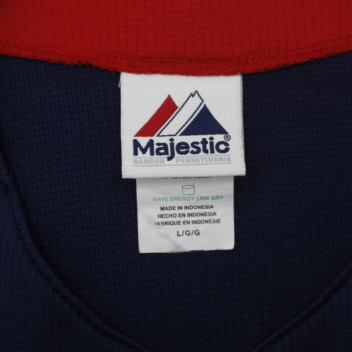 Vintage Mens Majestic Boston Red Sox Navy Baseball Jersey L | Migration_Jerseys - Back View | Fashion Rerun