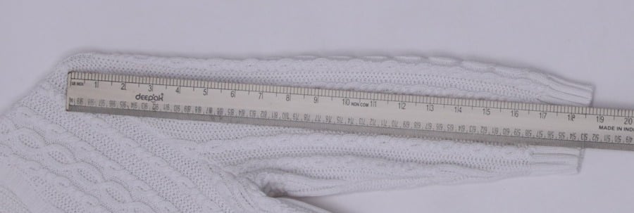 Vintage Ladies Ralph Lauren Sweater White Cable Knit 100% Cotton