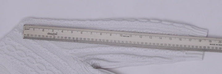 Vintage Ladies Ralph Lauren Sweater White Cable Knit 100% Cotton