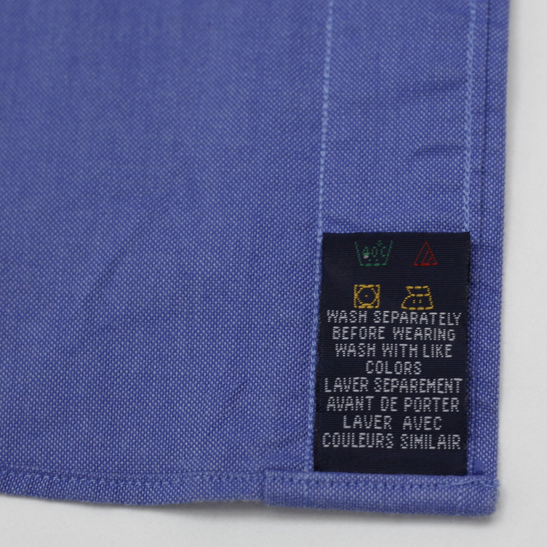 Mens Tommy Hilfiger Shirt Blue Embroidered Cotton Long Sleeve