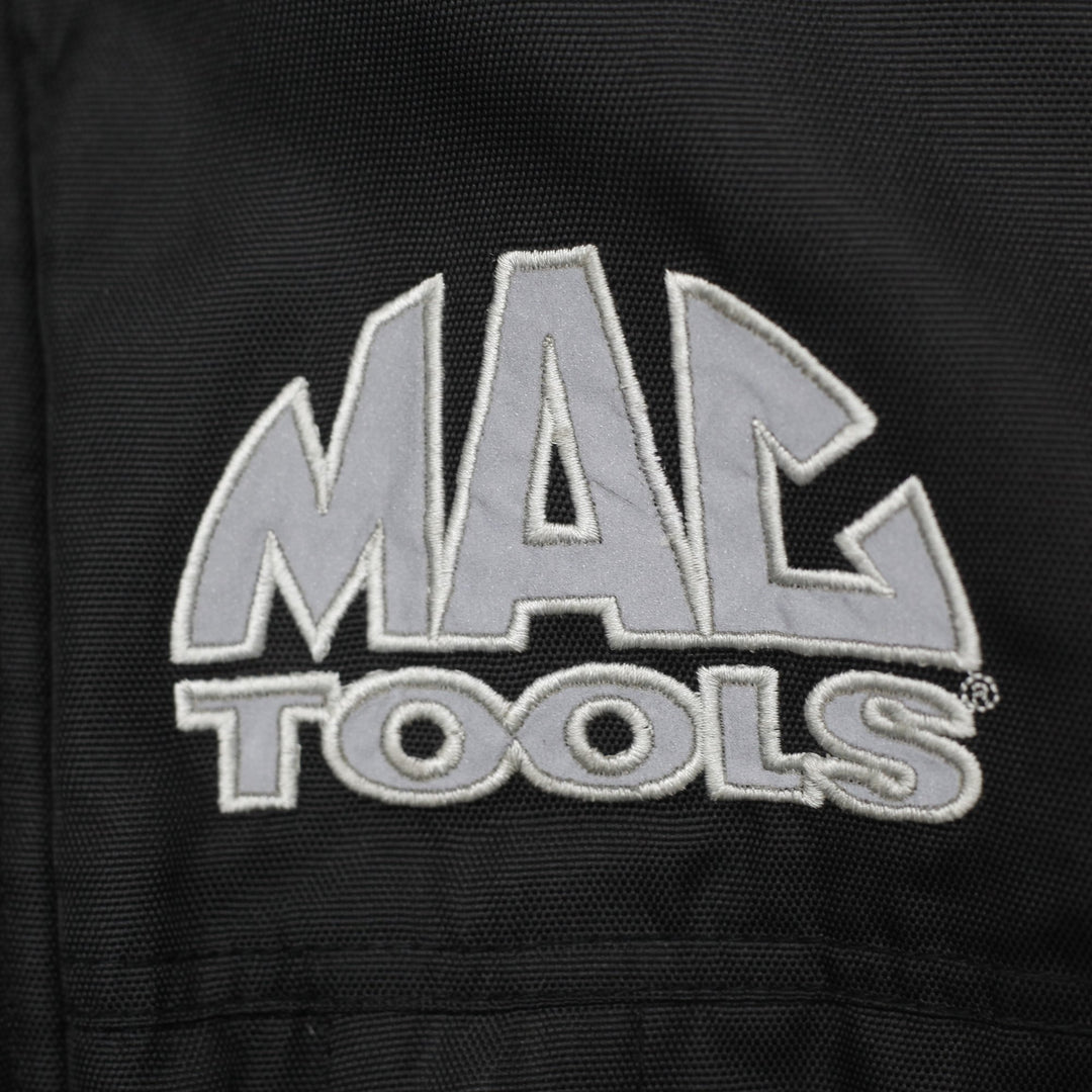Vintage 90s Mac Tools Collared Work Full Zip Button Black Jacket L | Migration_Jackets - Detail View | Fashion Rerun