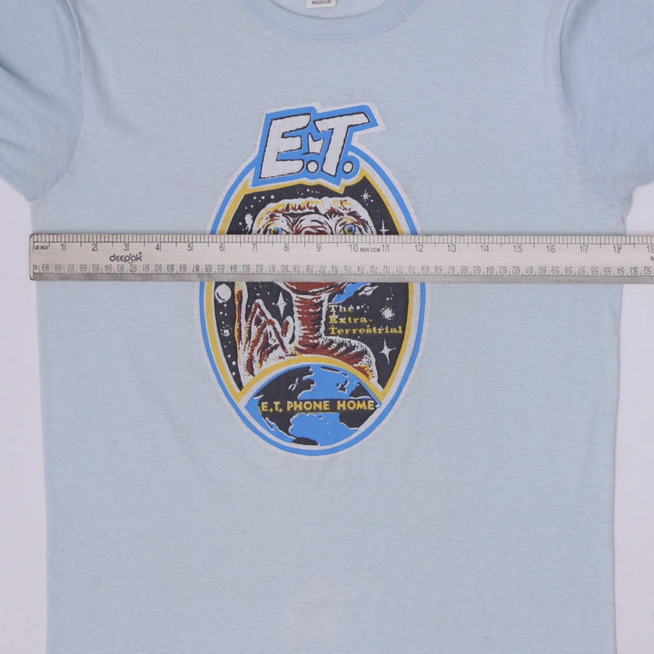 Vintage 1982 E.T. The Extra-Terrestrial T-Shirt Light Blue #1 Mom Back Graphic Made In USA Single Stitch M