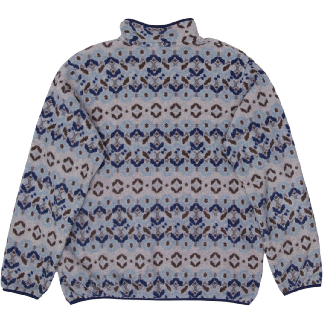 Ladies Patagonia Synchilla Jacket Snap T Pullover Tundra Cluster Big Sky Blue Fleece Jacket