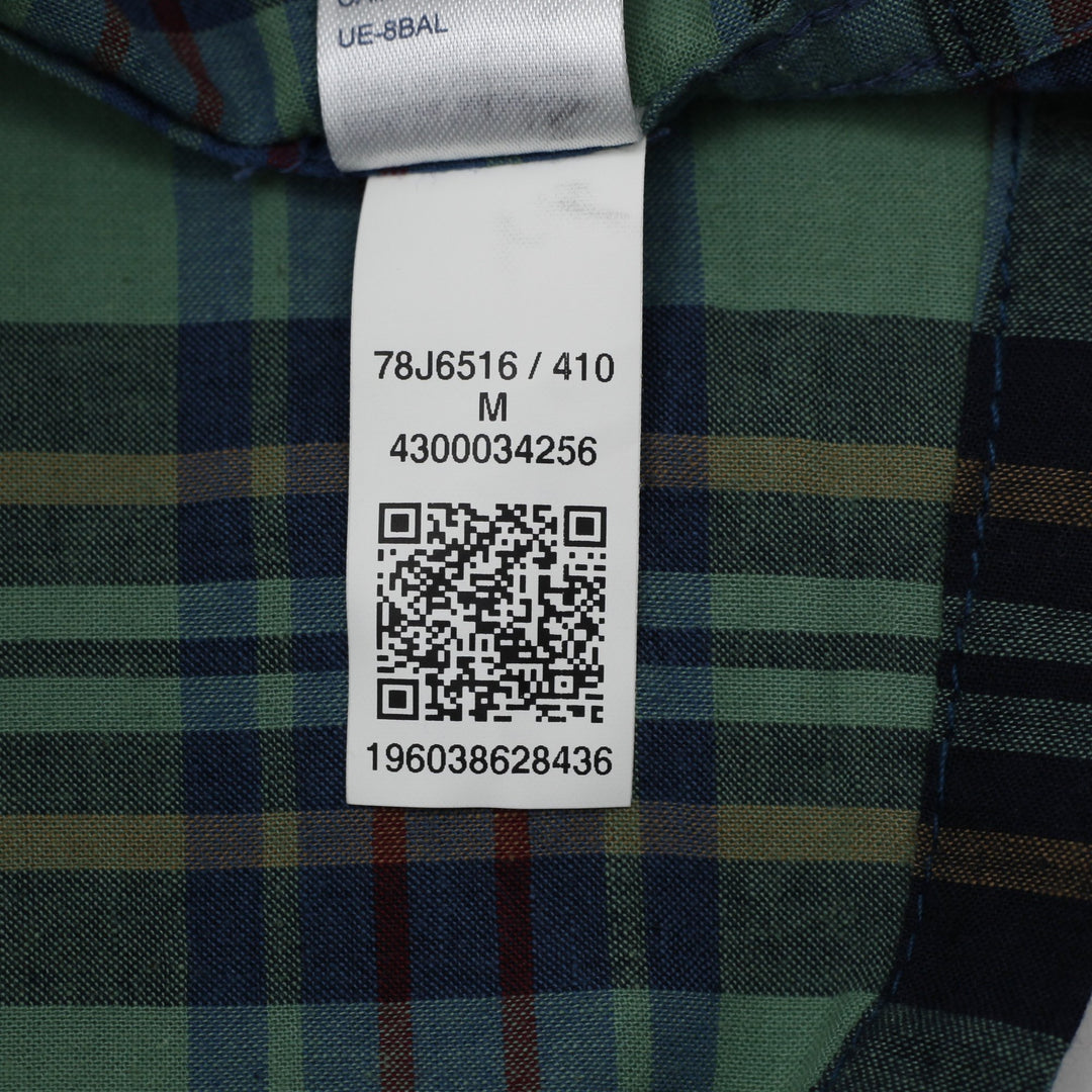 Mens Tommy Hilfiger Mixed Plaid Colorblock Short Sleeve Shirt Classic Fit Size M