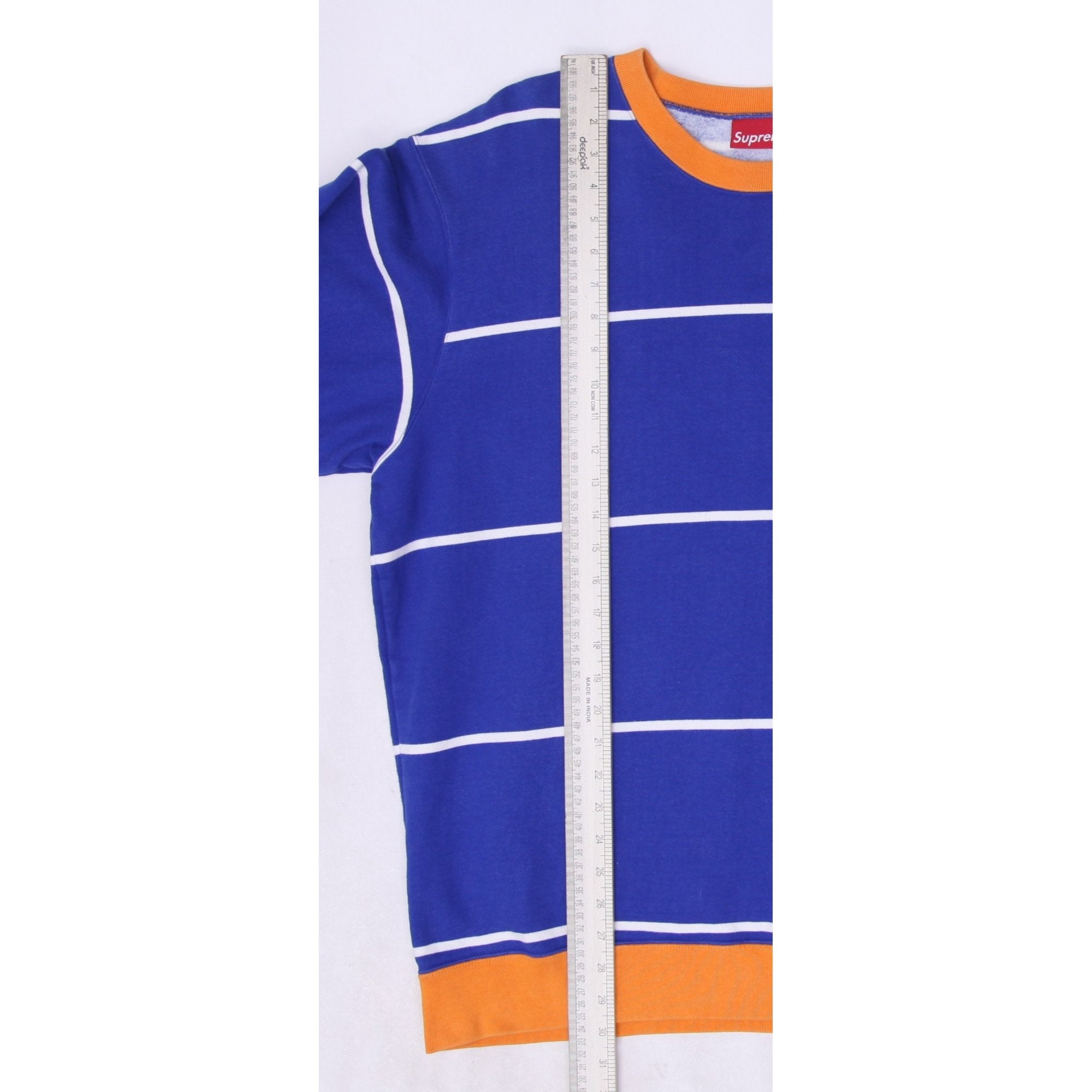 Shop Supreme Stripe Crewneck Graphic Sweatshirt Size XL | Fashion