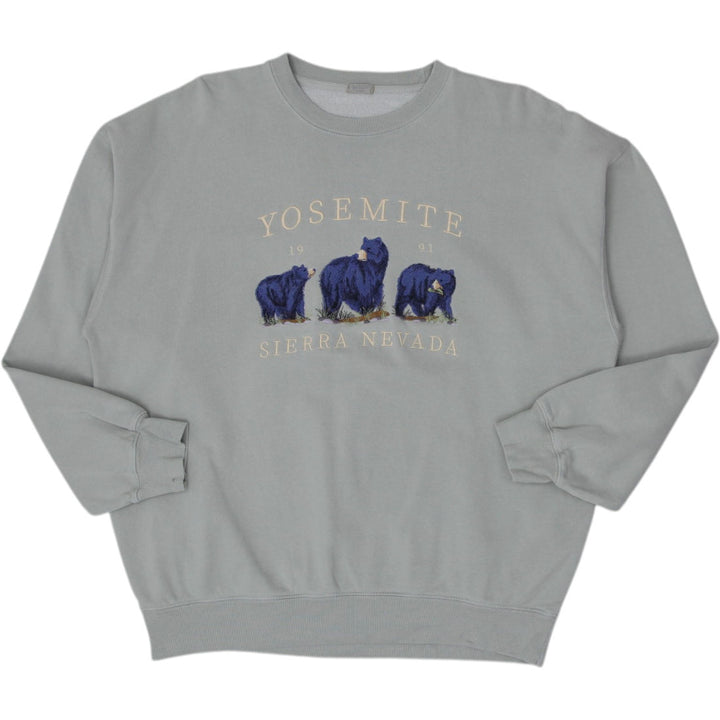 Vintage Yosemite Sierra Nevada Sweatshirt Green Embroidered Graphic