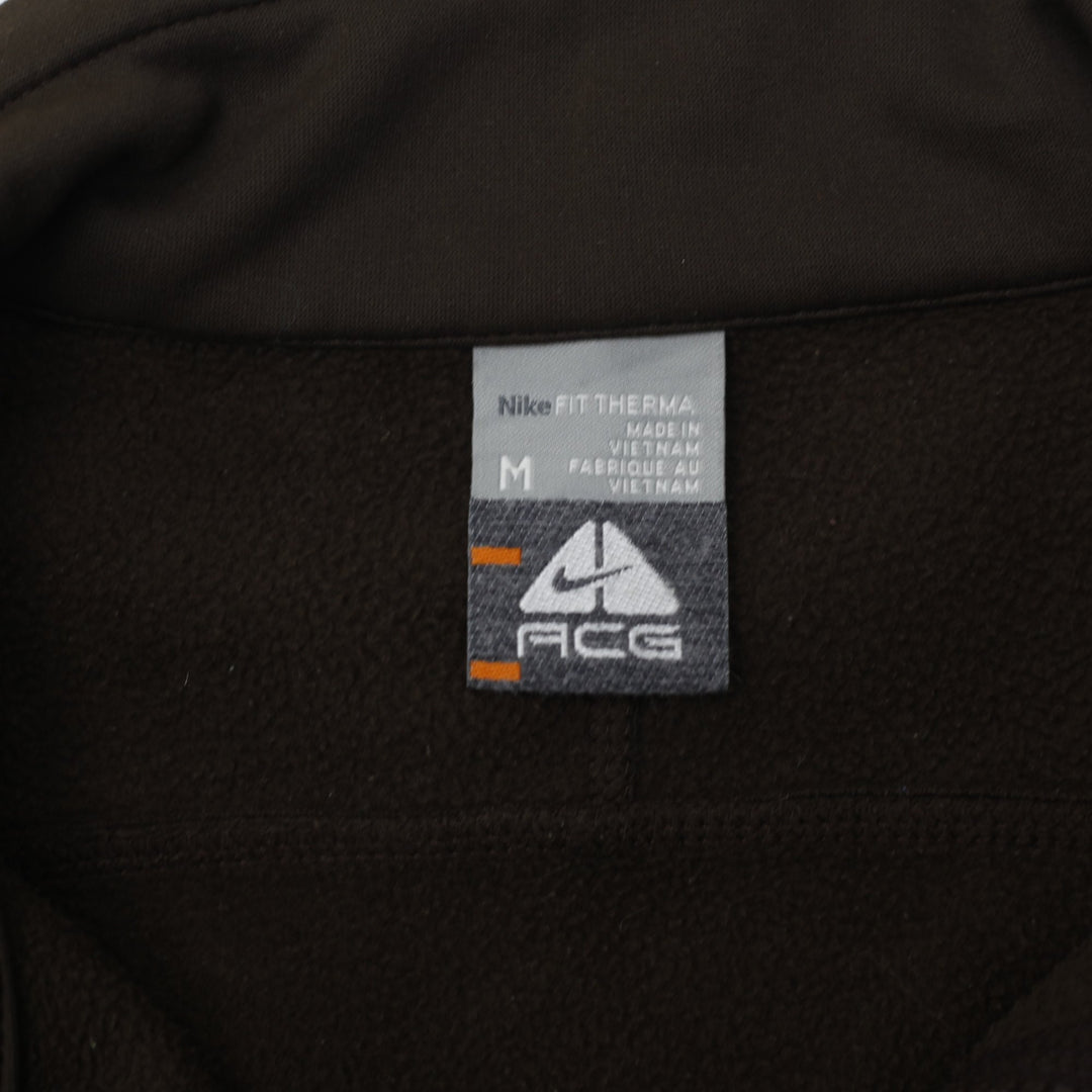Vintage Mens Nike ACG Jacket Brown Full Zip Therma Fleece Size M | Migration_Jackets - Back View | Fashion Rerun