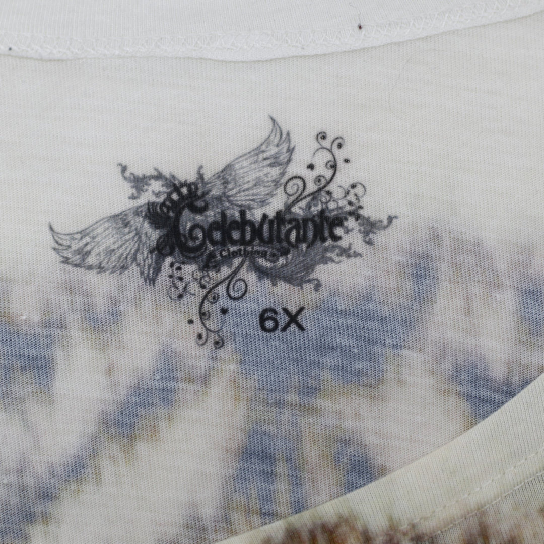 Y2K Ladies Debbutante Tiger Graphic T-Shirt Size 6X