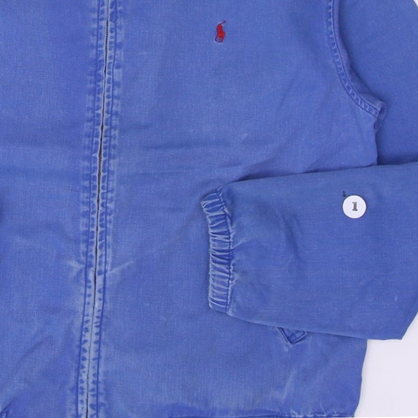 Vintage Polo By Ralph Lauren Denim Zip Harrington Slightly Distressed Jacket