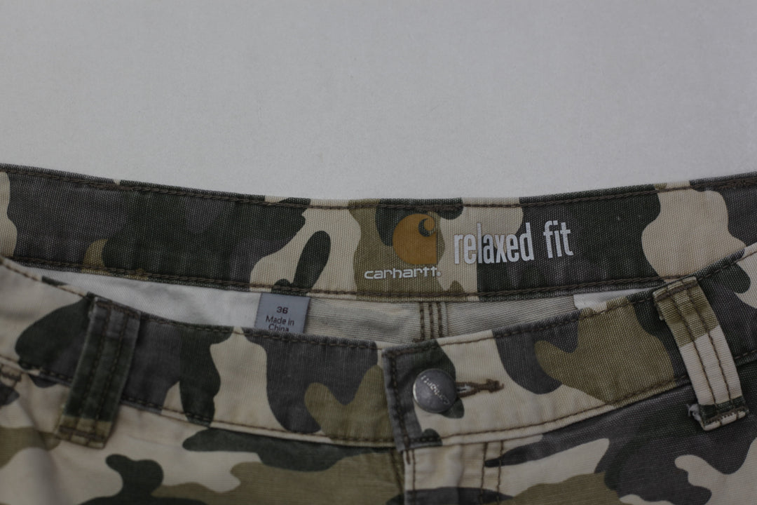 Mens Carhartt Relaxed Fit Cargo Camo Short