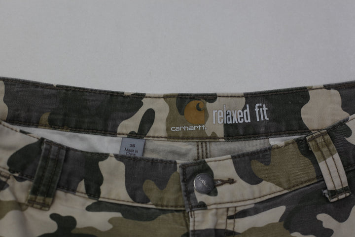 Mens Carhartt Relaxed Fit Cargo Camo Short
