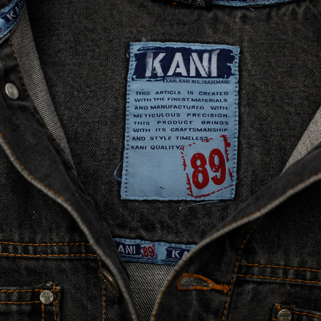 Mens Embroidered Kani 89 Trucker Denim Jacket