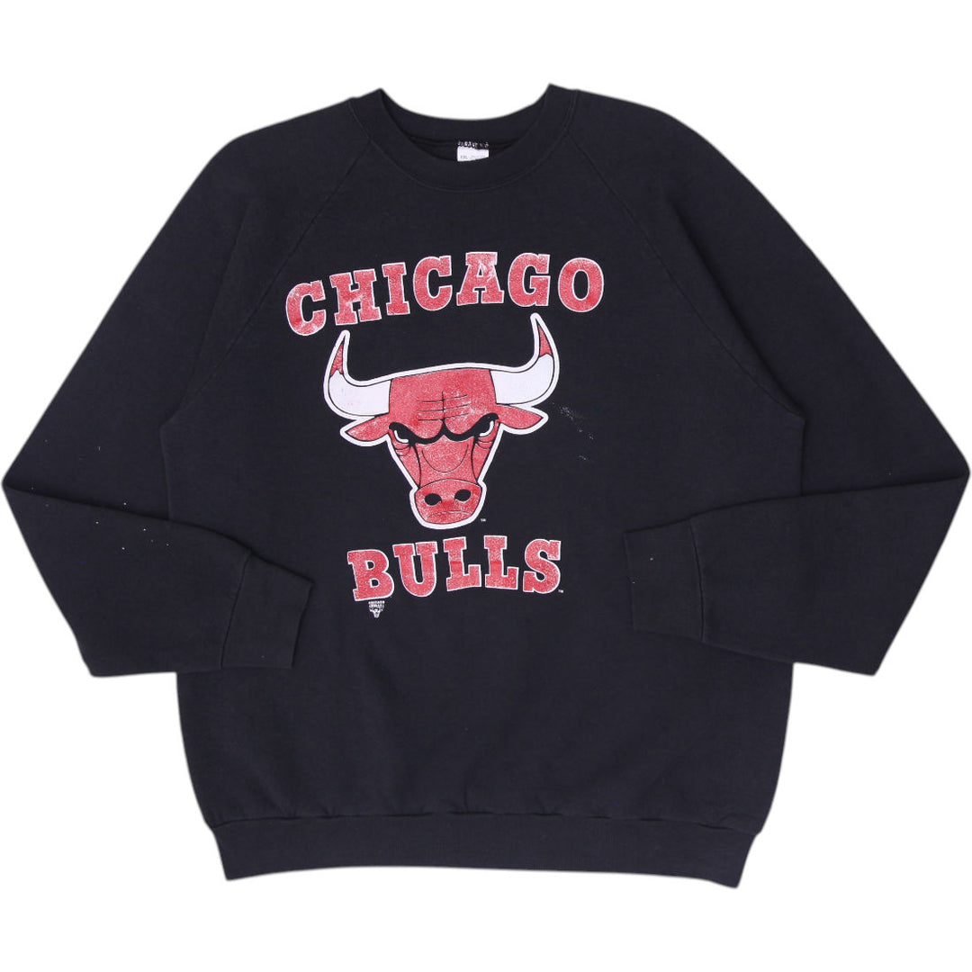 Vintage Mens Fruit of the Loom 90s Chicago Bulls Graphic Crewneck Sweatshirt
