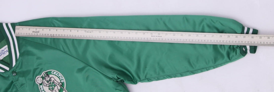 Vintage Chalk Line Boston Celtics Quilted Satin Jacket Made In USA XL | Migration_Jackets - View 11 | Fashion Rerun