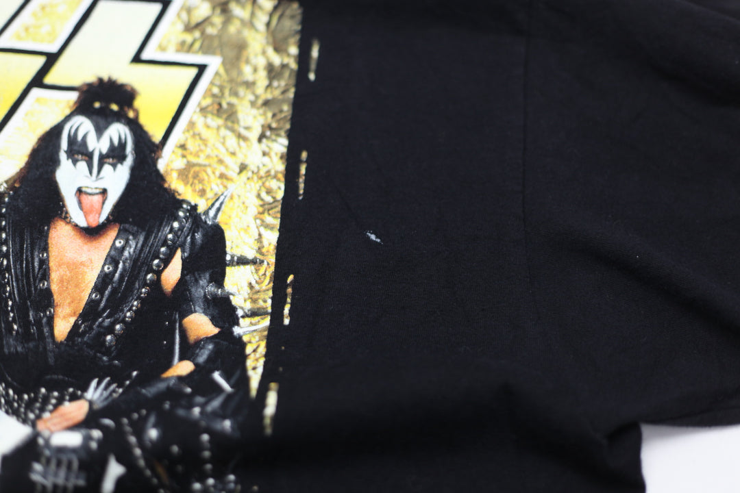 Vintage KISS Band Rock The Nation T-Shirt Black AAA 2XL