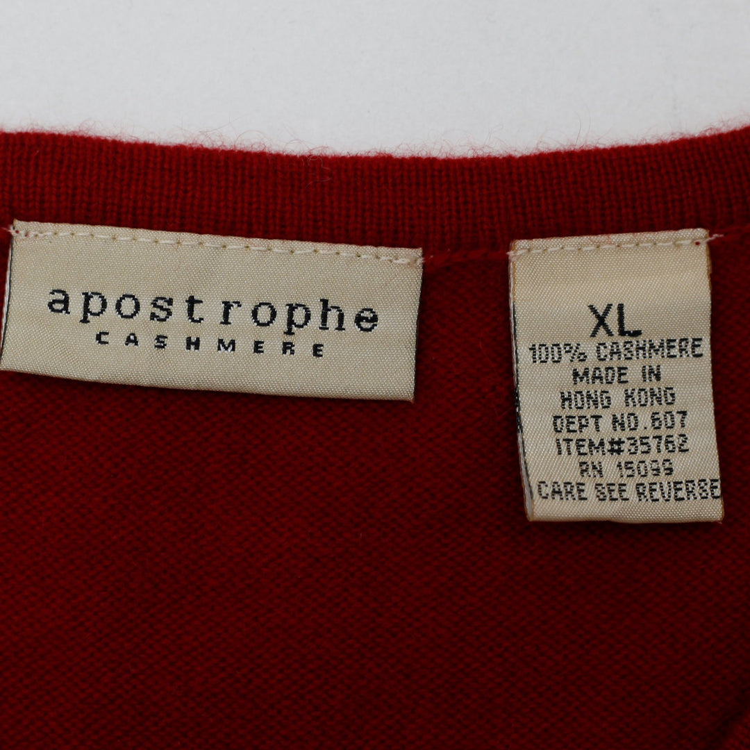 Ladies Apostrophe 100% Cashmere Red Sweater