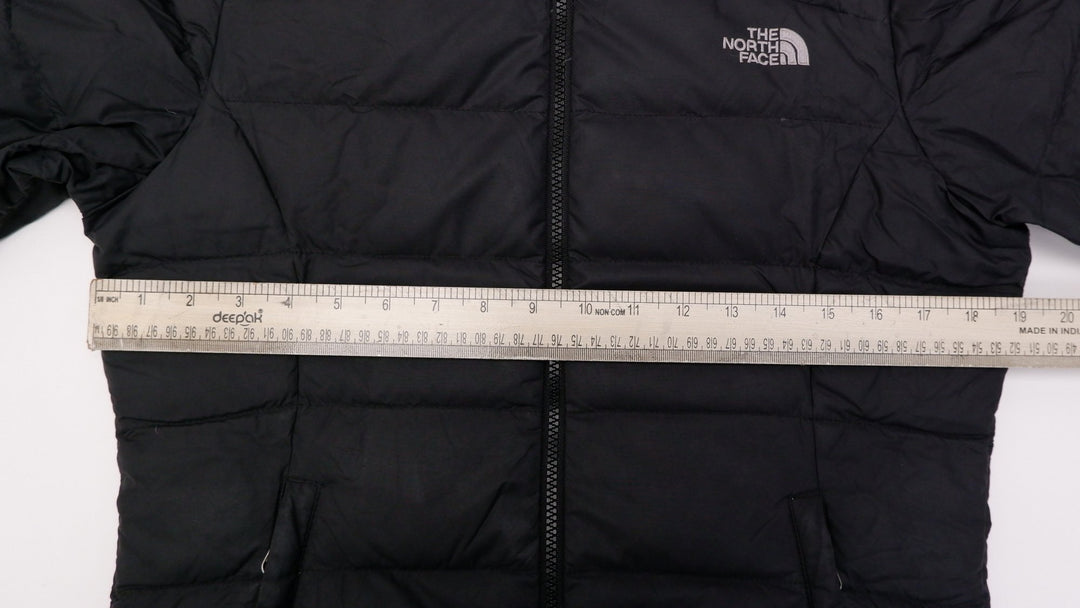 Ladies The North Face Puffer 700 Fill Black Zip Jacket