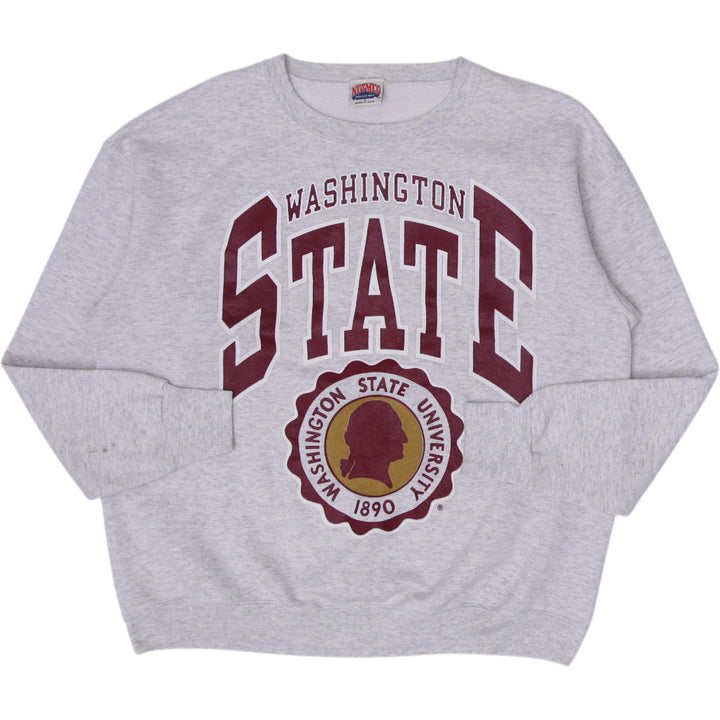 Vintage Nutmeg 90s Washington State Sweatshirt Gray Logo Size XL