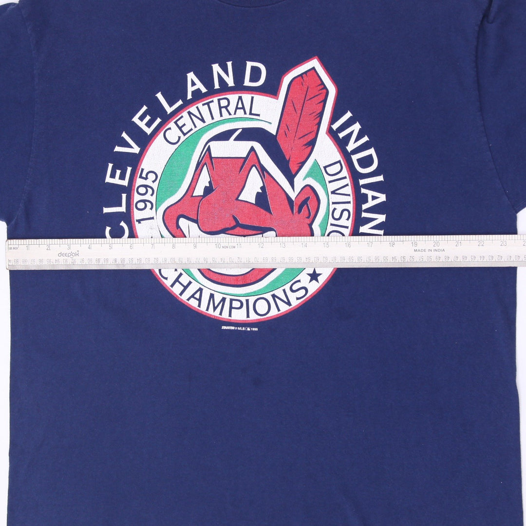 Vintage 1995 Starter Cleveland Indians MLB Central Division Champions T-Shirt