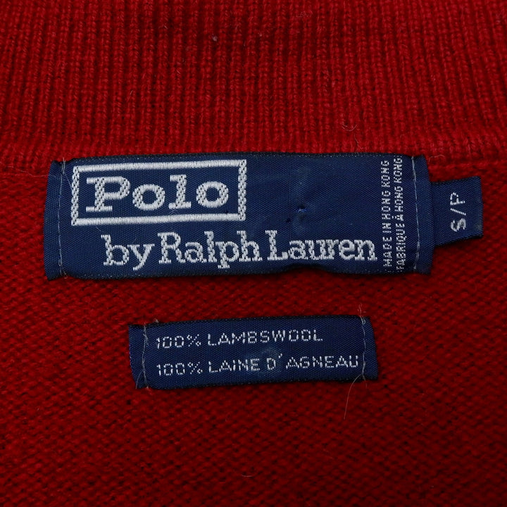 Vintage Polo By Ralph Lauren 100% Lambswool Polo Long Sleeve Sweater