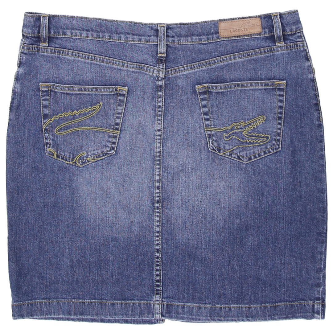 Ladies Lacoste Front Slit Denim Skirt